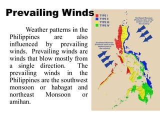 What are the prevailing wind systems in the Philippines  .